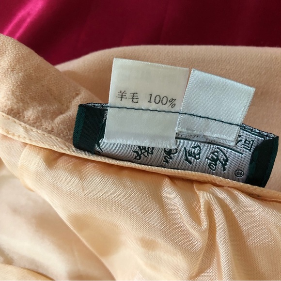 100% Wool Women Double Breasted Suit Set/Peachy Color - Picture 16 of 16
